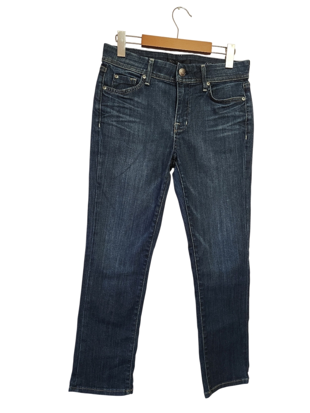 Fidelity Stevie Mid Rise Capri Jeans Orchid Blue Wash Size 29 EUC Made in USA